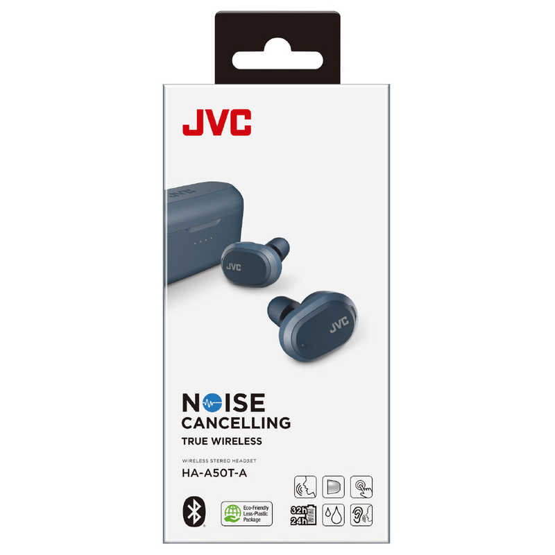 JVC JVC フルワイヤレスイヤホン ノイズキャンセリング対応 リモコン・マイク対応 ブルー HA-A50T-A HA-A50T-A
