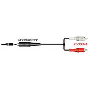 JVC オーディオコード ステレオミニジャック⇔ピンプラグ×2 (0.3m) CN140A