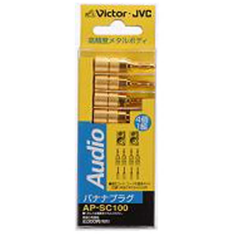 JVC JVC バナナプラグ 先バラスピーカーケーブル⇔バナナプラグ(4個1組) AP-SC100 AP-SC100