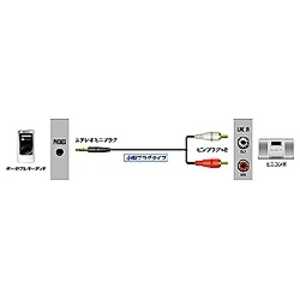 JVC オーディオコード ステレオミニプラグ⇔ピンプラグ×2(小型プラグ)(1.0m) CN-MP100(W)(ホワイト)