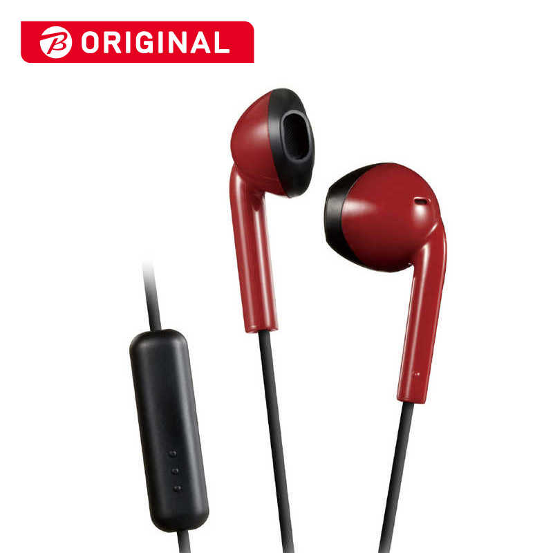 JVC JVC 有線イヤホン インナーイヤー型 [ リモコン・マイク 対応 / φ3.5mm ミニプラグ ] レッド×ブラック HA-F19M-RB JVC レッド×ブラック HA-F19M-RB JVC レッド×ブラック