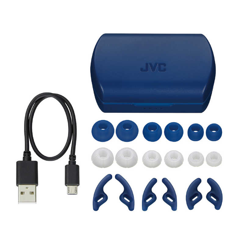 JVC JVC フルワイヤレスイヤホン リモコン・マイク対応 ブルー HA-ET45T-A HA-ET45T-A