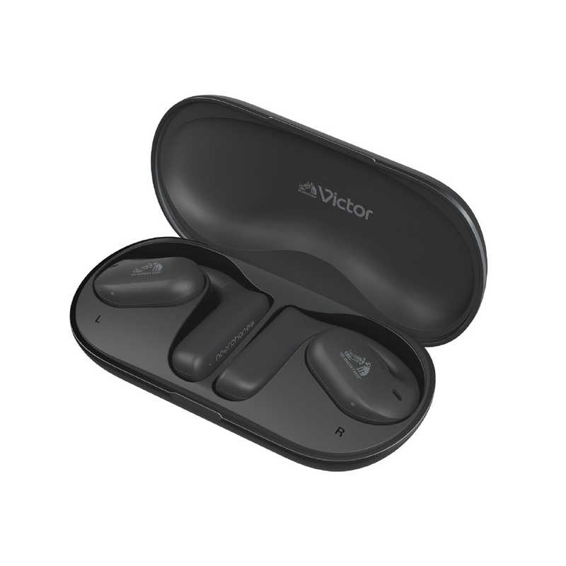 JVC JVC イヤーカフ型 フルワイヤレスイヤホン Victor ブラック [リモコン・マイク対応 /ワイヤレス(左右分離) /Bluetooth] HA-NP35T-B HA-NP35T-B