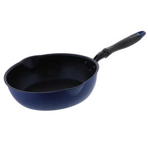 ベストコ 深型フライパン 28cm IH ガス火対応 両口 鍋にも使える 極深 ブルーダイヤモンドコート プレミアム ブルー ND-4289
