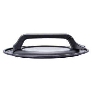 ベストコ フライパン ガラス蓋 スタンド式 S 18cm 20cm 兼用 ぱたっぴたっ ブラック ND-8321