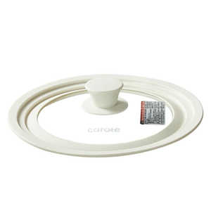 ベストコ CAROTE(カローテ) ガラス蓋 18cm 20cm 22cm 兼用 シリコーン縁 アイボリー NM-5022 ベストコ CAROTE(カローテ) ガラス蓋 18cm 20cm 22cm 兼用 シリコーン縁 アイボリー NM-5022
