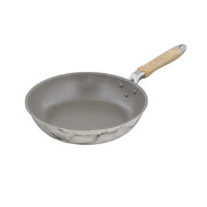 ベストコ フライパン 26cm ガス火専用 大理石柄 MARBLE KITCHEN ホワイト NX-102