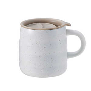 ベストコ マグカップ 蓋付き 400ml セラミック 食洗機対応 大容量 テラゾー キッチン ホワイト LV-0072 ベストコ マグカップ 蓋付き 400ml セラミック 食洗機対応 大容量 テラゾー キッチン ホワイト LV-0072