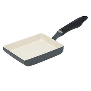 ベストコ 卵焼き器 13×18cm エッグパン セラミック IH ガス火対応 アリエッタセラミック ダークグレー ND-3615