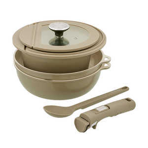 ベストコ フライパン 深型フライパン ポット ガラス蓋 ハンドル スプーン 7点セット IH ガス火対応 SONOMA ソノマ グレージュ LV-0403 ベストコ フライパン 深型フライパン ポット ガラス蓋 ハンドル スプーン 7点セット IH ガス火対応 SONOMA ソノマ グレージュ LV-0403