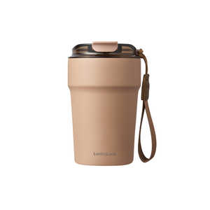 ベストコ タンブラー 400ml ふた付き 保温 保冷 セラミック ロック＆ロック メトロカフェ ブラウン LHC4356CHO