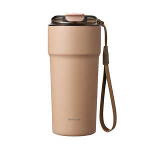 ベストコ タンブラー 650ml ふた付き 保温 保冷 セラミック ロック＆ロック メトロカフェ ブラウン LHC4359CHO