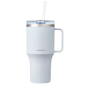 ベストコ タンブラー 820ml ストロー 取っ手付き 保冷 保温 大容量 ロック＆ロック メトロ ブルー LHC4390LBLU