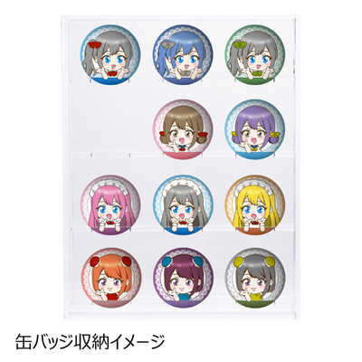 Eve 缶バッジ×11 缶バッジケース エツミ ビルダーズ コレクターシリーズ 缶バッジディスプレイケース