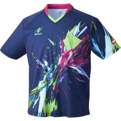 ニッタク Nittaku 4975984302746 NW−2218 ブライトバースト シャツ ネイビー サイズ：S ニッタク 卓球用品 Nittaku ユニセックス ブライトバーストシャツ