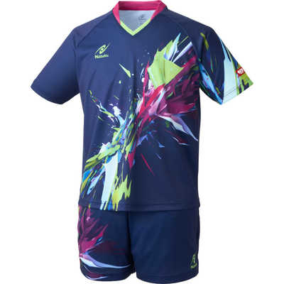 ニッタク　卓球用品 Nittaku ユニセックス ブライトバーストシャツ ネイビー SS　NW2218 ニッタク 卓球用品 Nittaku ユニセックス ブライトバーストシャツ