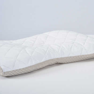 西川ミニパイプ枕 ベーシッククオリティ ファインスムーズ (63×43cm低め) ベーシッククオリティ ミニパイプ枕 （低）63×43cm ホワイト 側