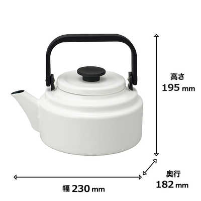 野田琺瑯 AM-20K W アムケトル 475187 の通販 - カテゴリ：日用品