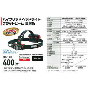 ͥ󥢥ѥå MUST TOOL ϥ֥åɥإåɥ饤 եåȥӡ 鿧 Хåƥ꡼ MHL-FR500RD