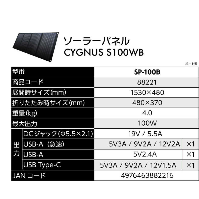 イチネンMTM イチネンMTM MUSTTOOL (マストツール)  ソーラーパネル 88221 SP-100B SP-100B