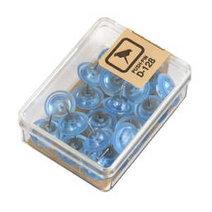 ベロス カラー画鋲 クリアブルー D128CB