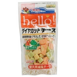 ドギーマン hello!ダイヤカットチーズ 野菜ミックス 100g 