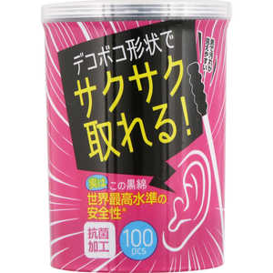 平和メディク ライフ サクサク取れる 黒綿棒 100本入 Lサクサククロメンボウ100ホン