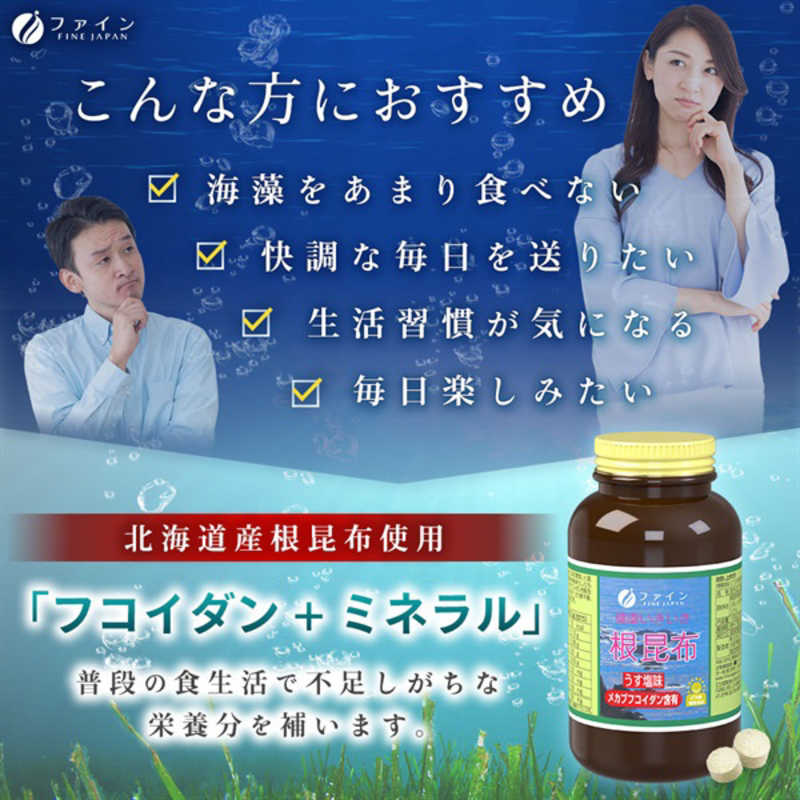 ファイン ファイン ファイン根昆布 エキス粒 うす塩味 500粒  