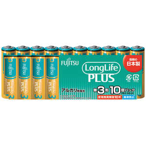 富士通　FUJITSU 富士通アルカリ乾電池単3LongLifePlus10個パック  LR6LP10S