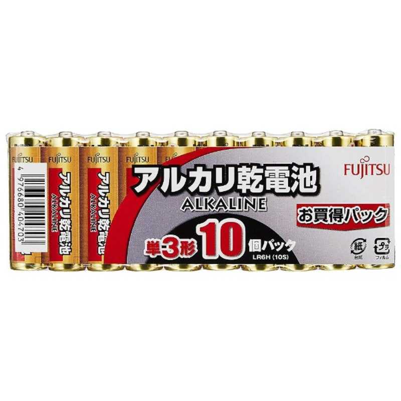 富士通　FUJITSU 富士通　FUJITSU アルカリ乾電池単三10P LR6H10S LR6H10S