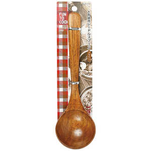 パール金属 ファントゥクック 木製鍋用レードルスプーン(ブラウン) B-1723