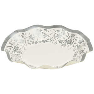 パール金属 リトルリッチ WAVEペーパー浅ボウル17cm 5枚入(シルバー) D-0315 パール金属 リトルリッチ WAVEペーパー浅ボウル17cm 5枚入(シルバー) D-0315