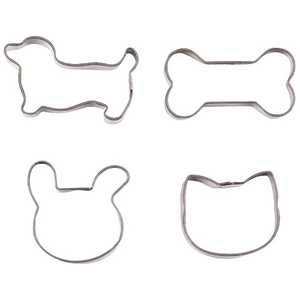 パール金属 ラフィネ ステンレス製 クッキー抜き型4個セット ドック・ボーン・うさぎ・ねこ D-6151 パール金属 ラフィネ ステンレス製 クッキー抜き型4個セット ドック・ボーン・うさぎ・ねこ D-6151
