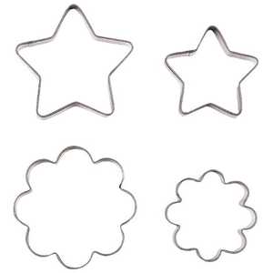 パール金属 ラフィネ ステンレス製 クッキー抜き型4個セット スターM・S/フラワーM・S D-6156 パール金属 ラフィネ ステンレス製 クッキー抜き型4個セット スターM・S/フラワーM・S D-6156