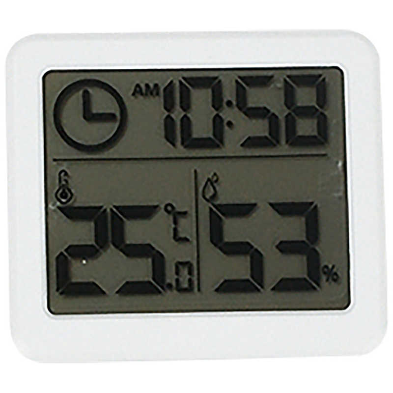 パール金属 パール金属 測HAKARI デジタル温湿度計(ホワイト) ホワイト D6559 D6559
