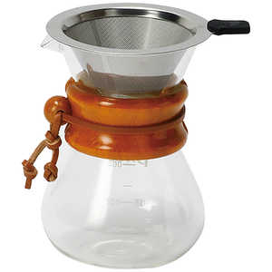 パール金属 PYREX コーヒーサーバー400ml ナチュラル ステンレスフィルター付き CP8535 パール金属 PYREX コーヒーサーバー400ml ナチュラル ステンレスフィルター付き CP8535