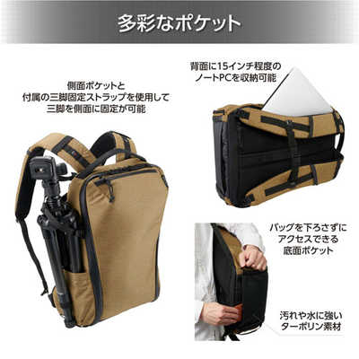 LUXXE ジップバックパック M コヨーテ LUXXe(ラグゼ) コヨーテ