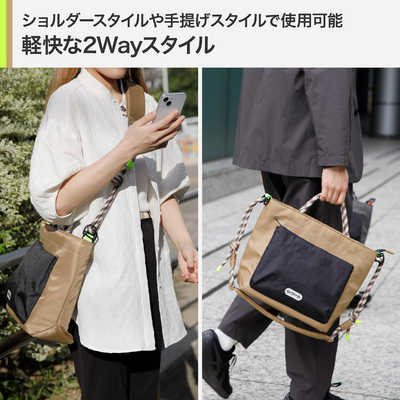 OUTDOOR アウトドアプロダクツ ロープカメラショルダーバッグ L カーキ 