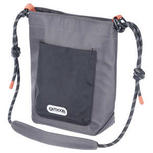 OUTDOOR アウトドアプロダクツ ロープカメラミニショルダーバッグ L グレー ODRCMSBLGY
