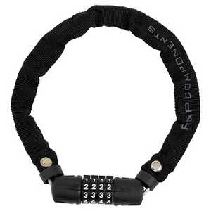 P＆PCOMPONENTS ワイヤー錠 400(ブラック) ポータブルチェーンロック