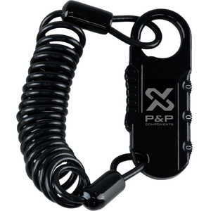 P&PCOMPONENTS ワイヤー錠 1000(2.5mm×1,000mm/ブラック) ブラック PPケーブルロック P&PCOMPONENTS ワイヤー錠 1000(2.5mm×1,000mm/ブラック) ブラック PPケーブルロック