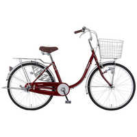 MARUKIN 自転車 ロマーナ [26インチ] ダークレッド 【組立商品につき