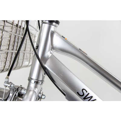 【直接取引限定】マルキン自転車 スワンキーベルトシティE ホワイト 内装3段変速 スワンキーベルトシティ - MARUKIN