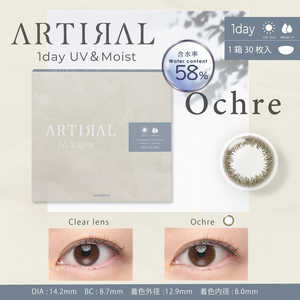 粧美堂 (度あり/-10.00) アーティラル ワンデー UV＆モイスト 58％ オークル (BC8.7/DIA14.2) 30枚入 カラコン 