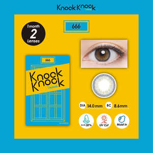 粧美堂 (度なし/±0.00) ノックノック マンスリー 666 (BC8.6/DIA14.0) 2枚入 カラコン KK56914