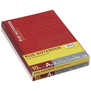 プラス ノートブック セミB5 10冊パック レッド NO-003AS-10P プラス ノートブック セミB5 10冊パック レッド NO-003AS-10P