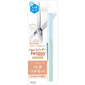 プラス 携帯はさみ フッ素コート ソフトブルー SC-130PF