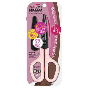 プラス はさみ フィットカットカーブ フッ素3D刃 ピンク SC-175SFN