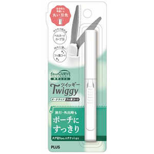 プラス 携帯はさみ フッ素コート Twiggy(ツイッギー) ポーチサイズ ホワイト SC-100PS プラス 携帯はさみ フッ素コート Twiggy(ツイッギー) ポーチサイズ ホワイト SC-100PS