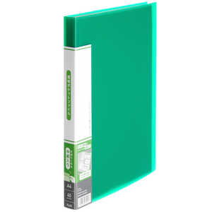 プラス 透明ポケットファイル 40P GR FC-940TP